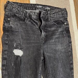 Old Navy Black Distressed Women's Jeans